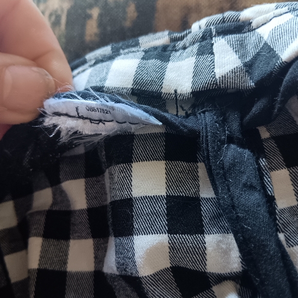 Free People Black White Gingham Check Mini Skirt Size 0 - Picture 10 of 10